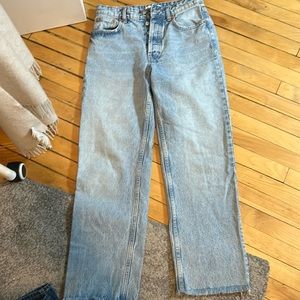 straight leg zara jeans